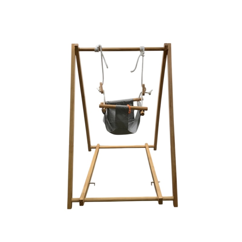 Avenlur Spruce Baby and Toddler Foldable Swing Set with Stand, Grey