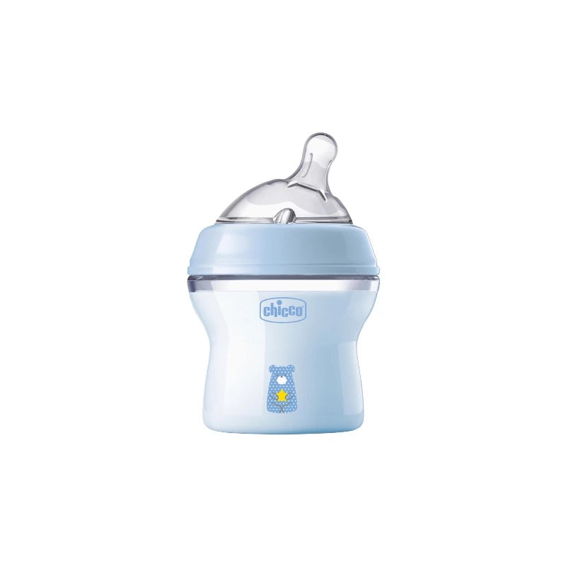 Chicco Natural Filling Plastic Bottle 150 ml (0+ Months) Blue