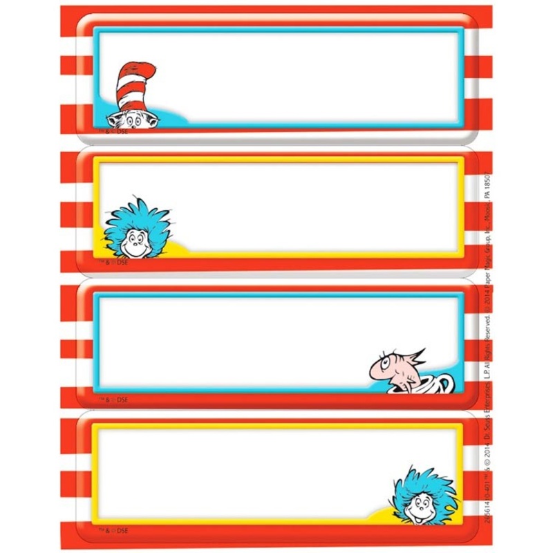 Dr. Seuss Name Label Stickers