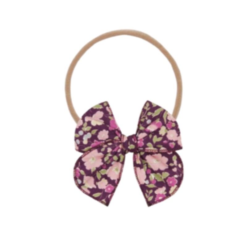 Heirloom Bow – Purple Floral Headband