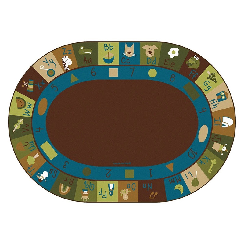 Nature’s Colors Learning Blocks Rug (8’3″ x 11’8″ Oval)