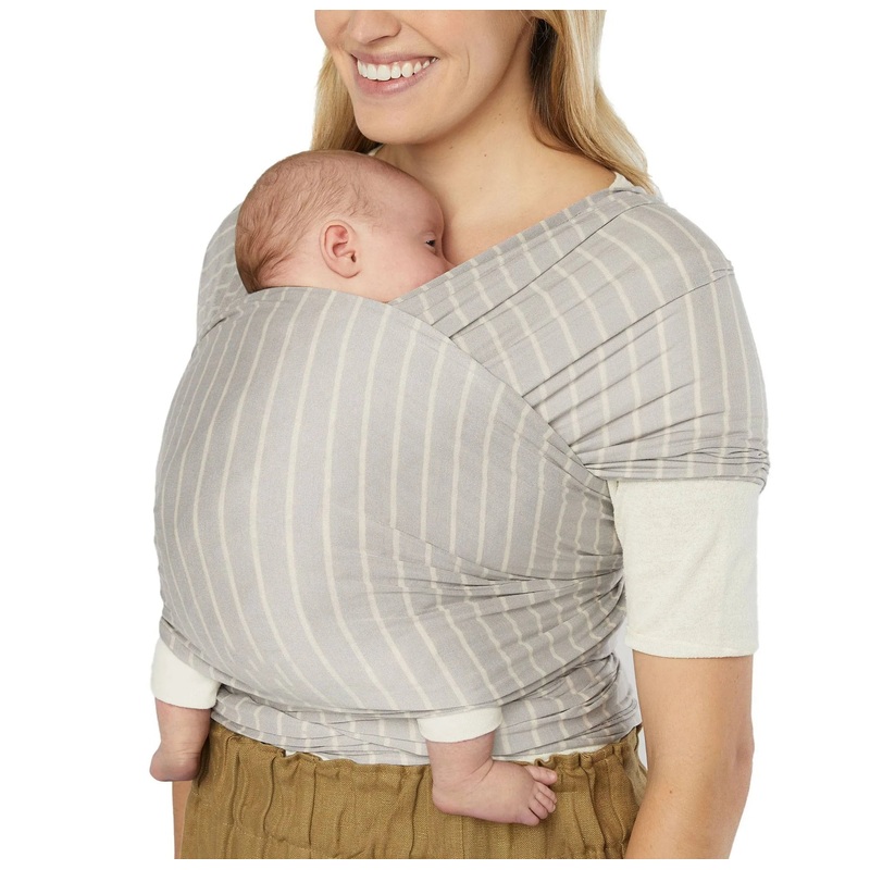 Aura Knit Baby Wrap – Gray Stripes