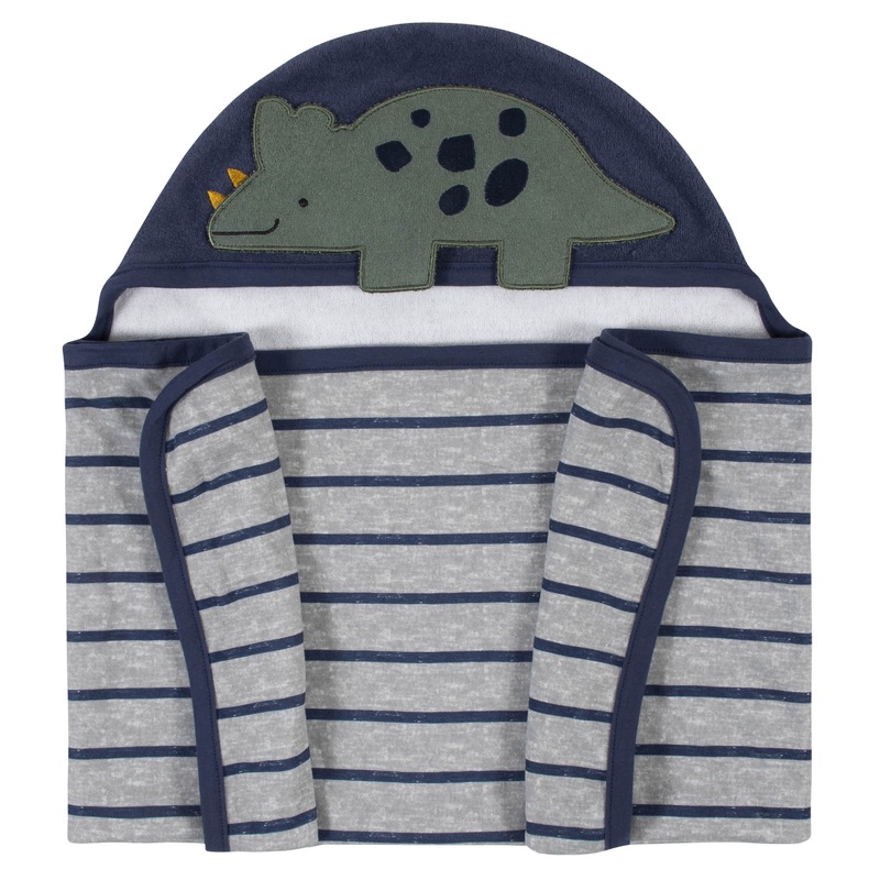 Baby Boys Dino Hooded Bath Wrap