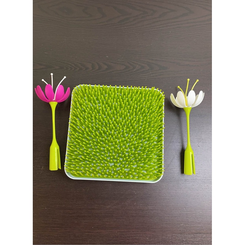 Boon Grass Countertop Drying Rack with Accessories, Twig and Stem