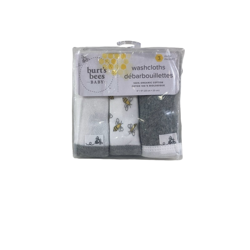 Burt’s Bees Baby Washcloths 3 Pack, Honey Bee