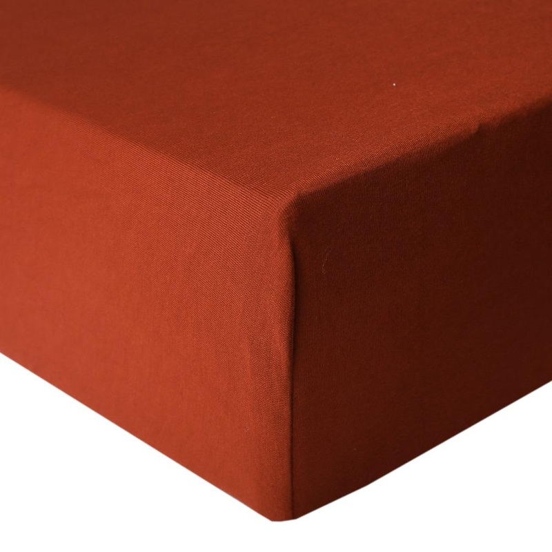 Copper Pearl Premium  Knit Fitted Crib Sheet | Rust