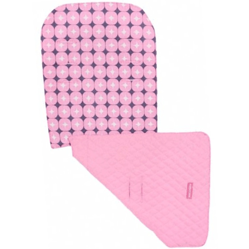 Maclaren Reversible Seat Liner Retro Quilt Charcoal/Pink