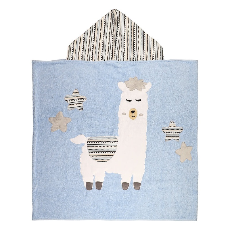 Big Towel Blue Llama Mama