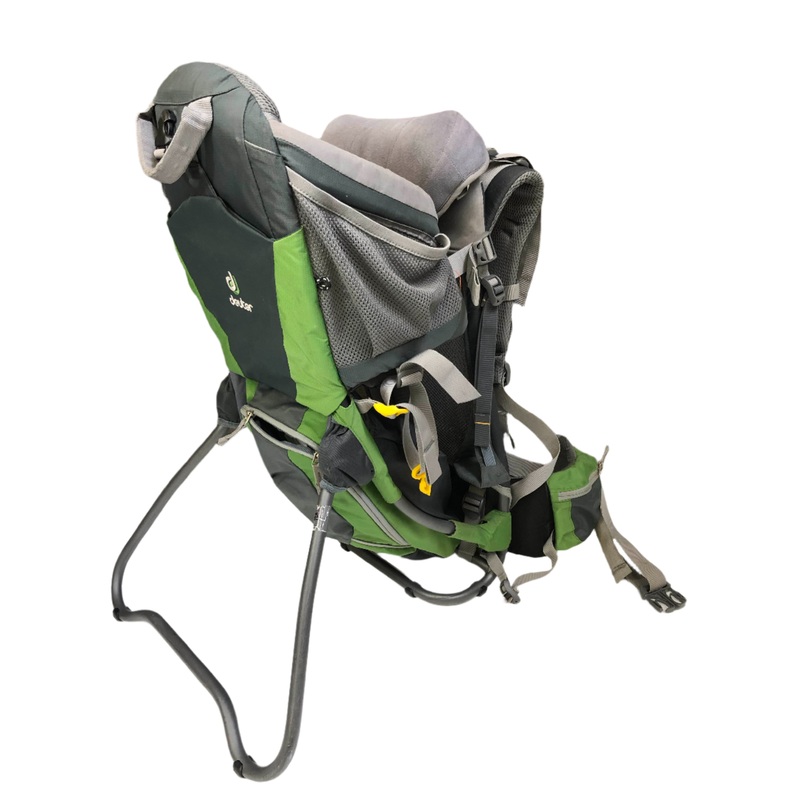 Deuter Kid Comfort Air Hiking Backpack, Granite/Emerald