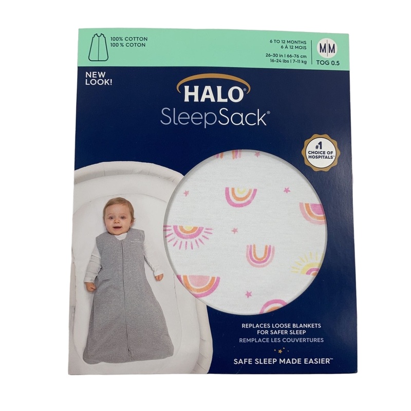 Halo Cotton Sleepsack, Medium, Sunshine Rainbows