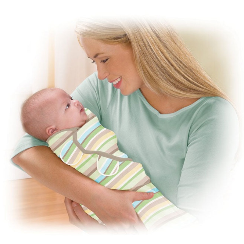 Summer Infant SwaddleMe Cotton Knit – Wavy Stripe