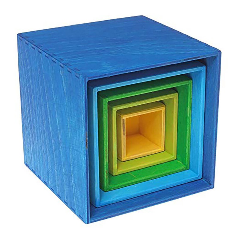 Authentic Grimm’s Small Stacking Boxes Set Ocean
