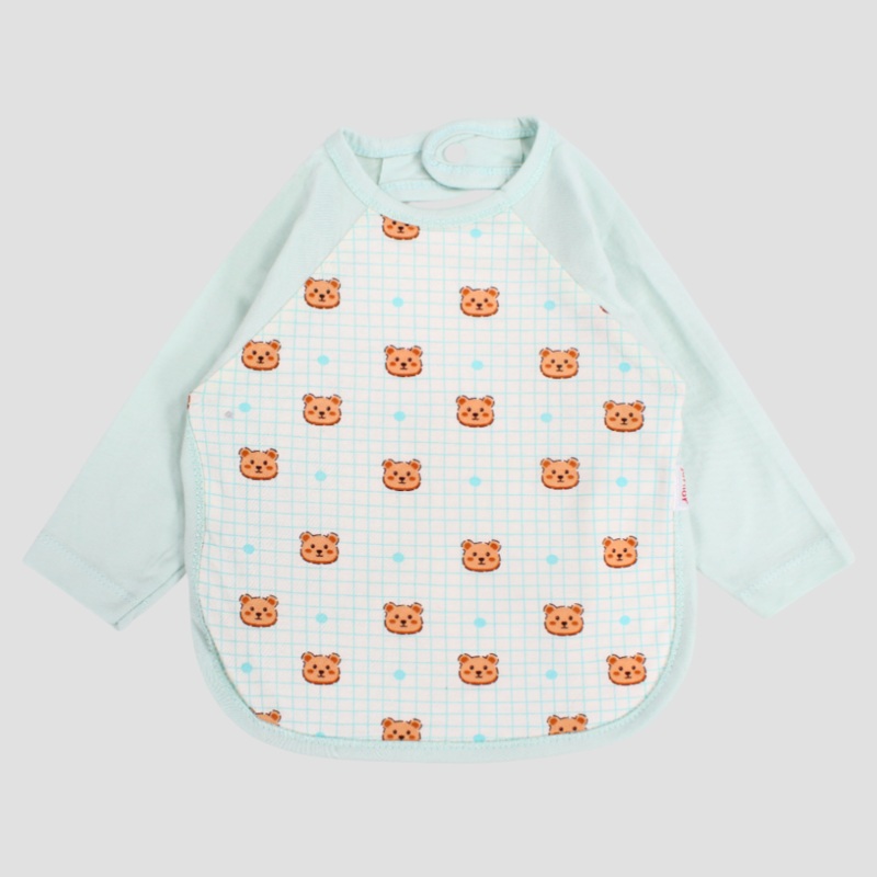 Bear Heads Long-Sleeved Bib