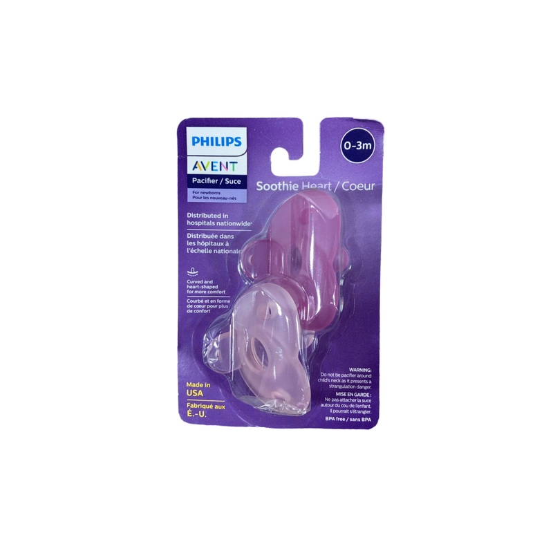 Philips Avent Soothie Pacifiers, 0-3 Months, Pink/Purple, 2 Pack