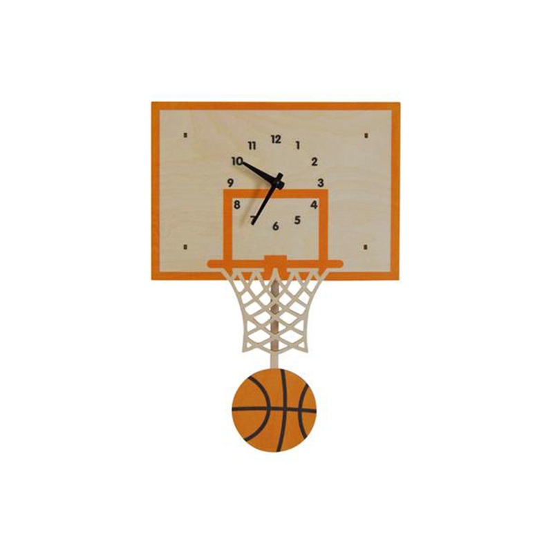 Popclox Basketball Pendulum Clock – Wood