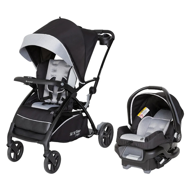 Sit N’ Stand 5-in-1 Stroller Single Shopper Travel System – Moondust
