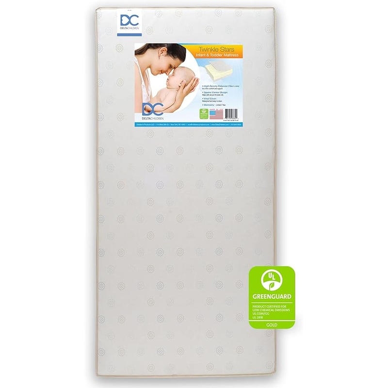 Twinkle Stars Fiber Core Crib and Toddler Mattress