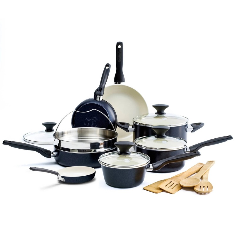 16pc Ceramic Nonstick Cookware Set