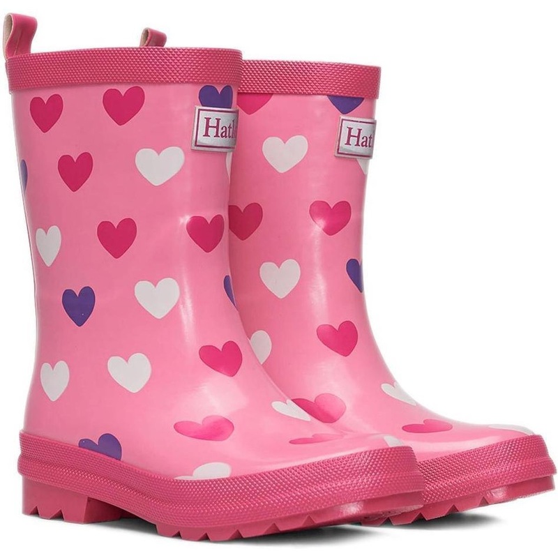 Scattered Hearts Shiny Rain Boots