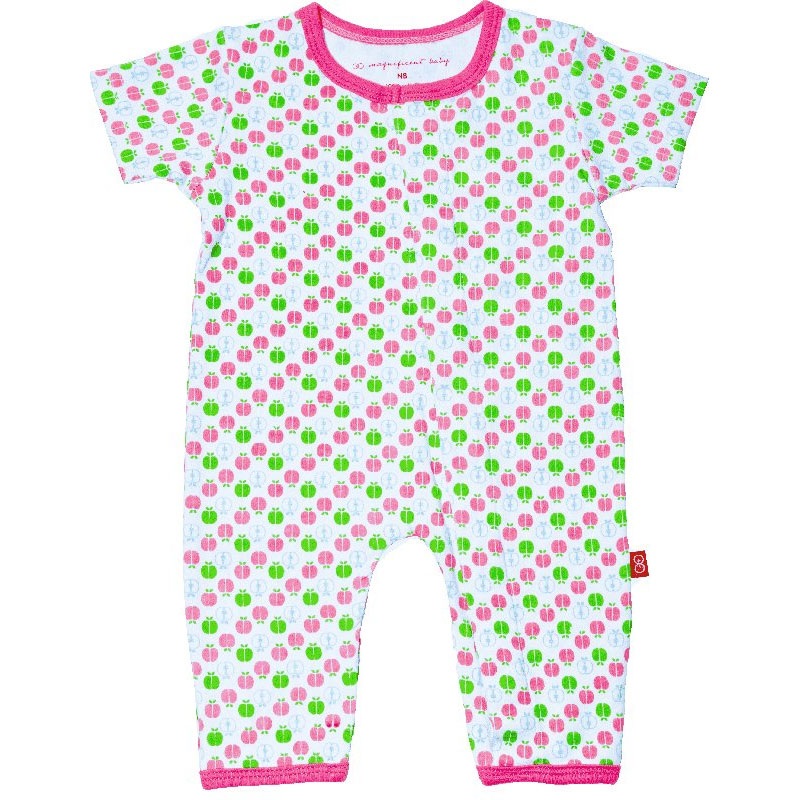 Magnificent Baby Union Suit – Girl’s Apple – 3 Months