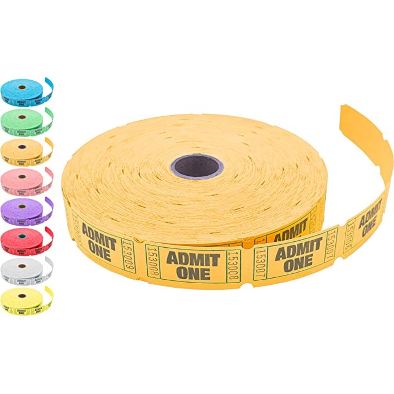 Single Roll Tickets: Admit One (2000 Per Roll)