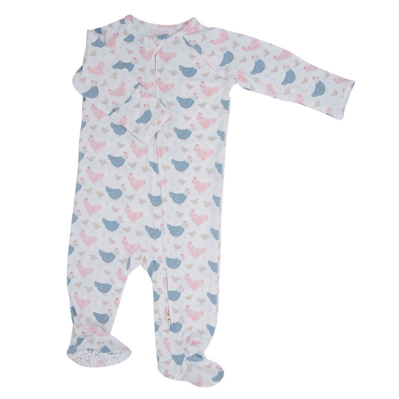 Zipper Footie – Happy Hens