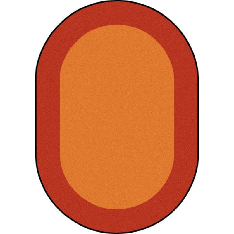 All Around Rug, 5’4″ x 7’8″ Oval, Orange