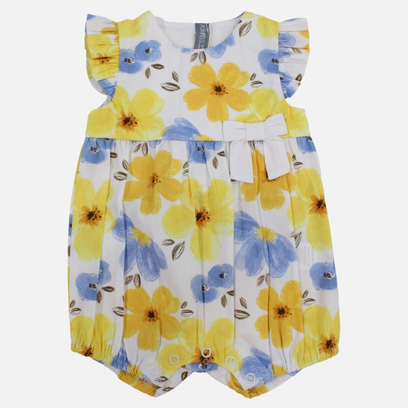 Baby Girls Cotton Romper  Flowers Print