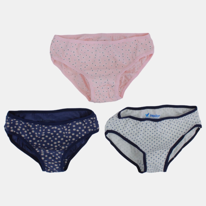 Girls Printed Panties  Pack of 3 (Assorted Prints)