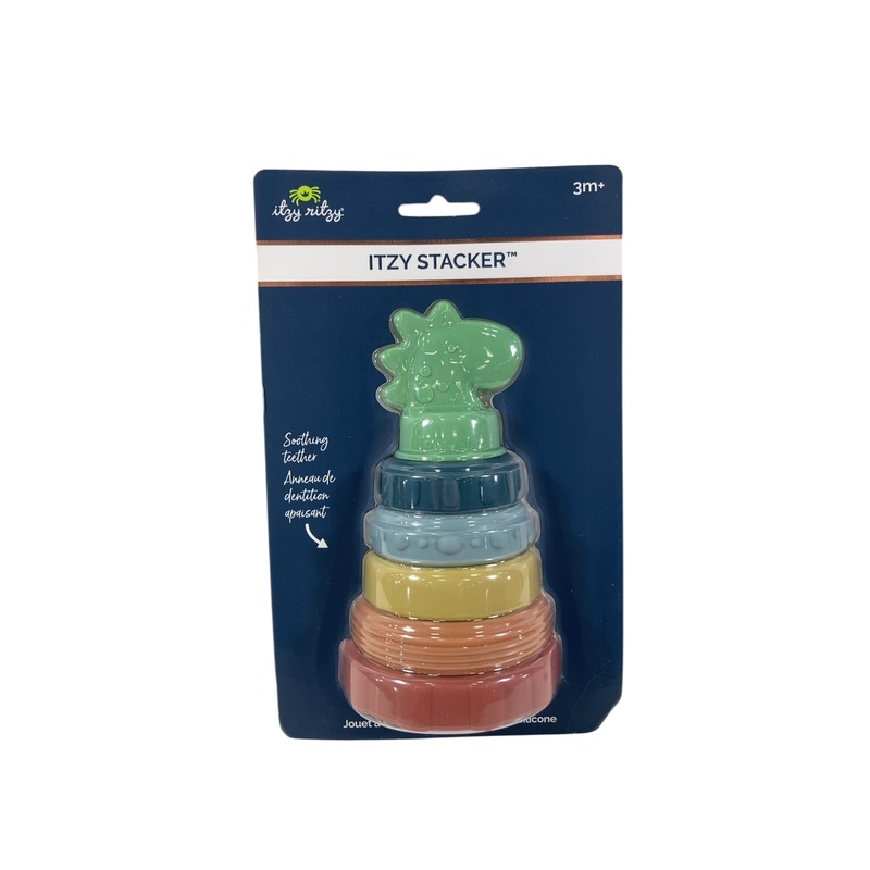 Itzy Ritzy Stacker Silicone Stacking and Baby Teething Toy