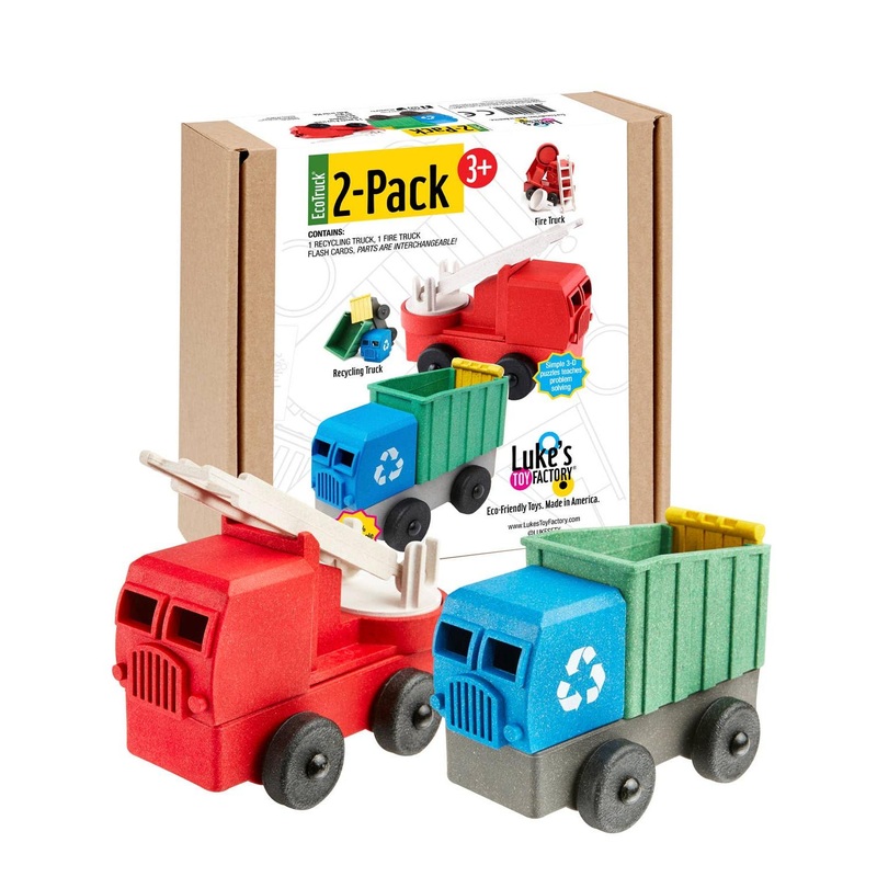 Luke’s Toy Factory – Fire and Recycling Truck 2 Pack