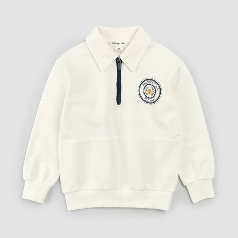 Racquet Club Half Zip Polo Sweater