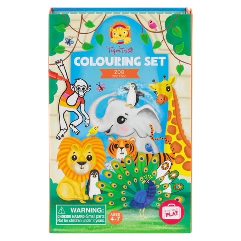 Tiger Tribe Coloring Set – Zoo