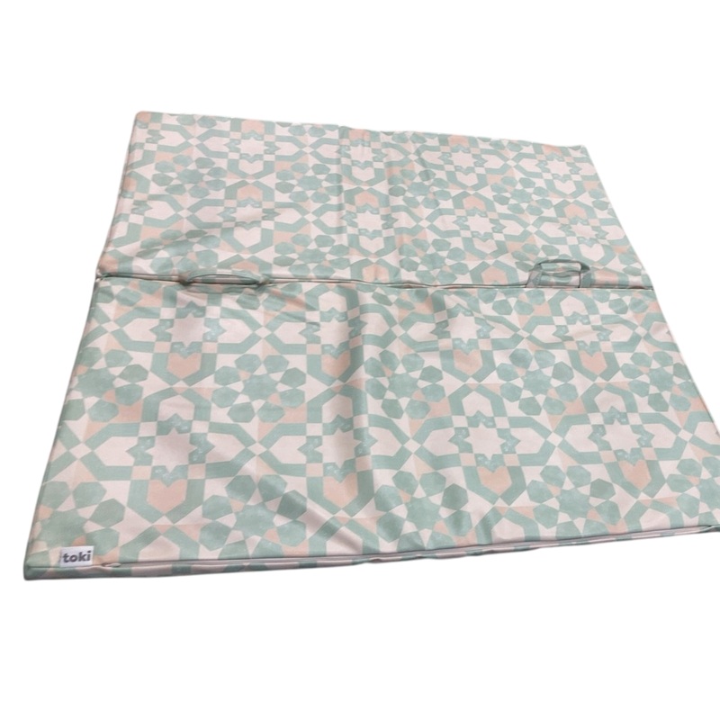 Toki Kids Vegan Leather Mat Standard, Green Tile