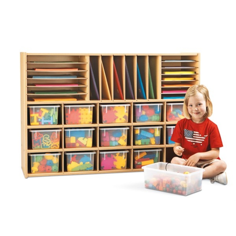 Young Time Sectional Cubbie Storage – with Clear Trays