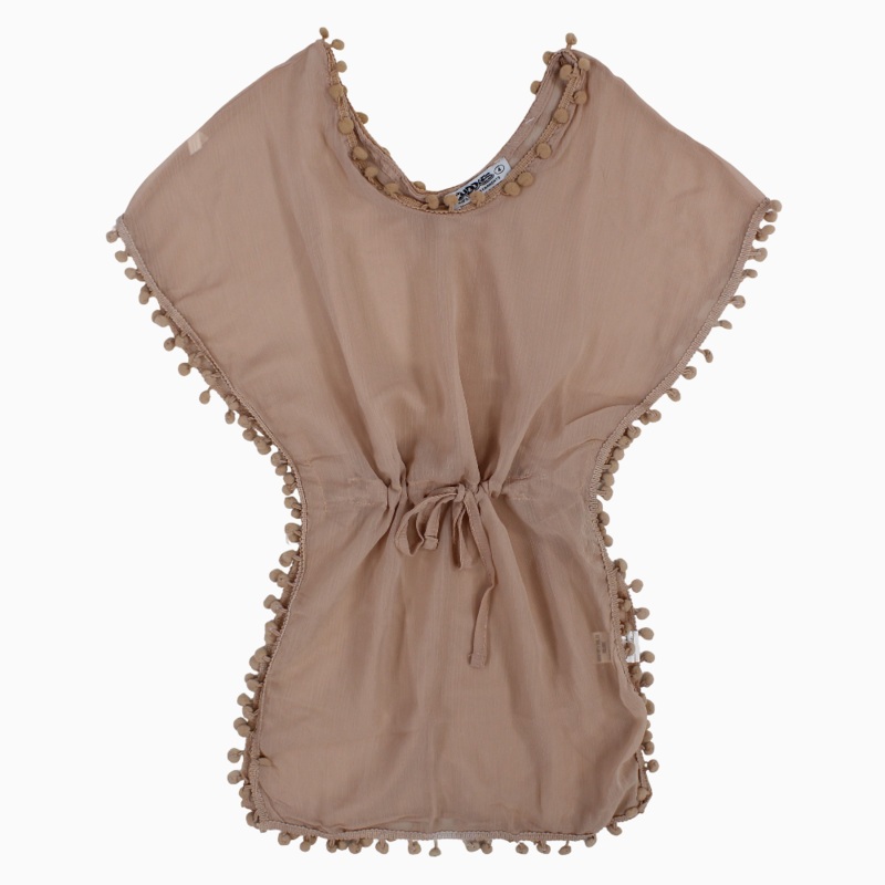 Girls Chiffon Swimwear Cover-Up  Beige