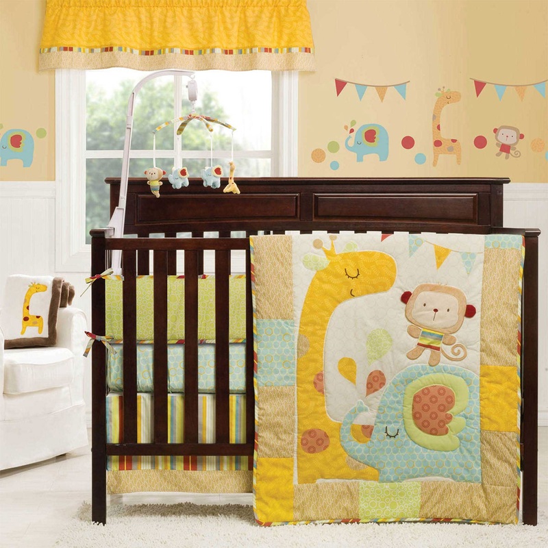 Graco Jungle Friends 4 Piece Crib Bedding Set by KidsLine