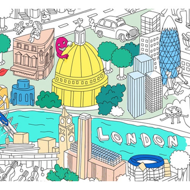 OMY Colouring Poster – London