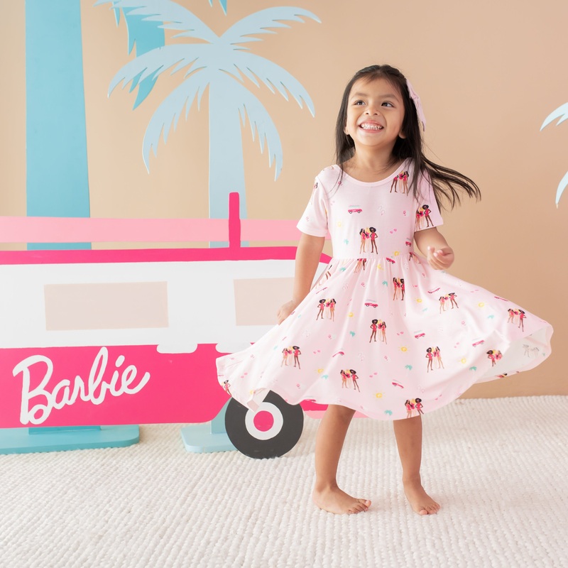 Twirl Dress in Barbie Beach