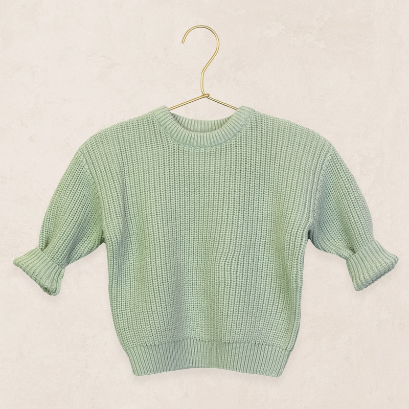 Knit Chunky Sweater – Sage