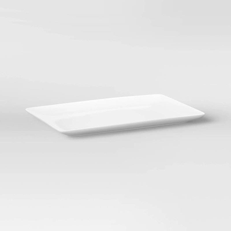 15.25″ x 9.62″ Porcelain Rectangular Platter – White