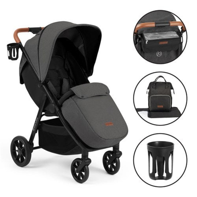Ickle Bubba Stomp Stride Prime Stroller – Charcoal Grey