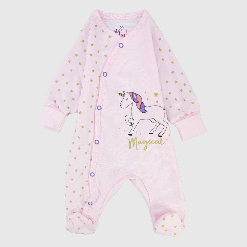 Magical Unicorn Long-Sleeved Baby Footie