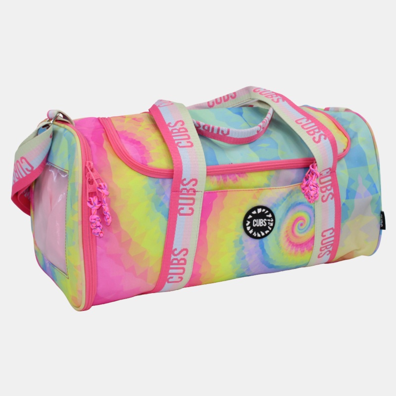 Pastel Tie Dye Large Duffel One Side Pocket
