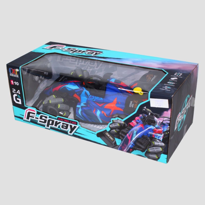 Remote Control Formula 1 Car with Smoke  Blue