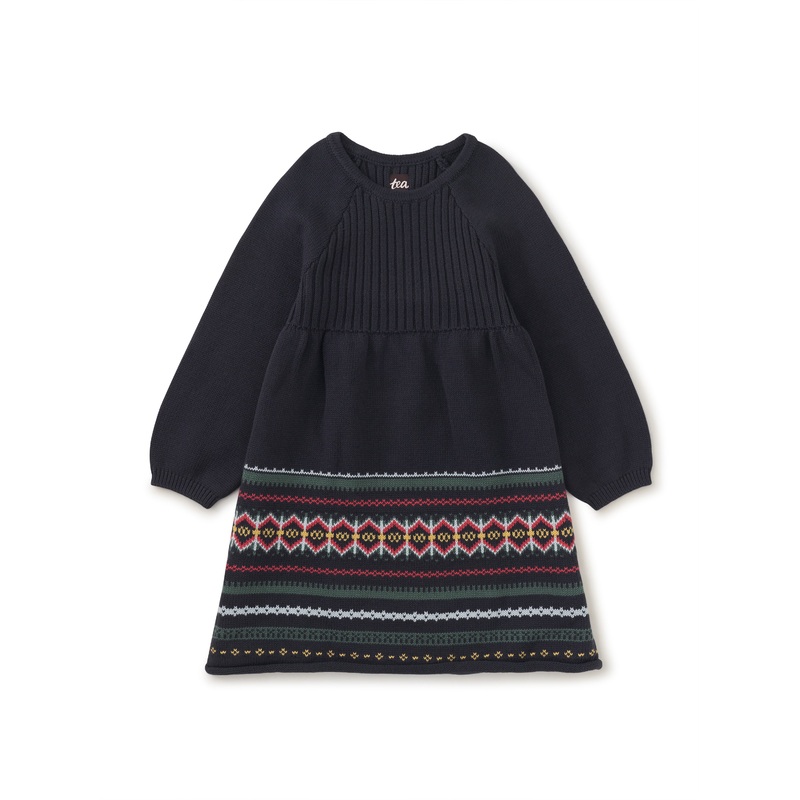 Tea Collection Fair Isle Sweater Dress – Indigo