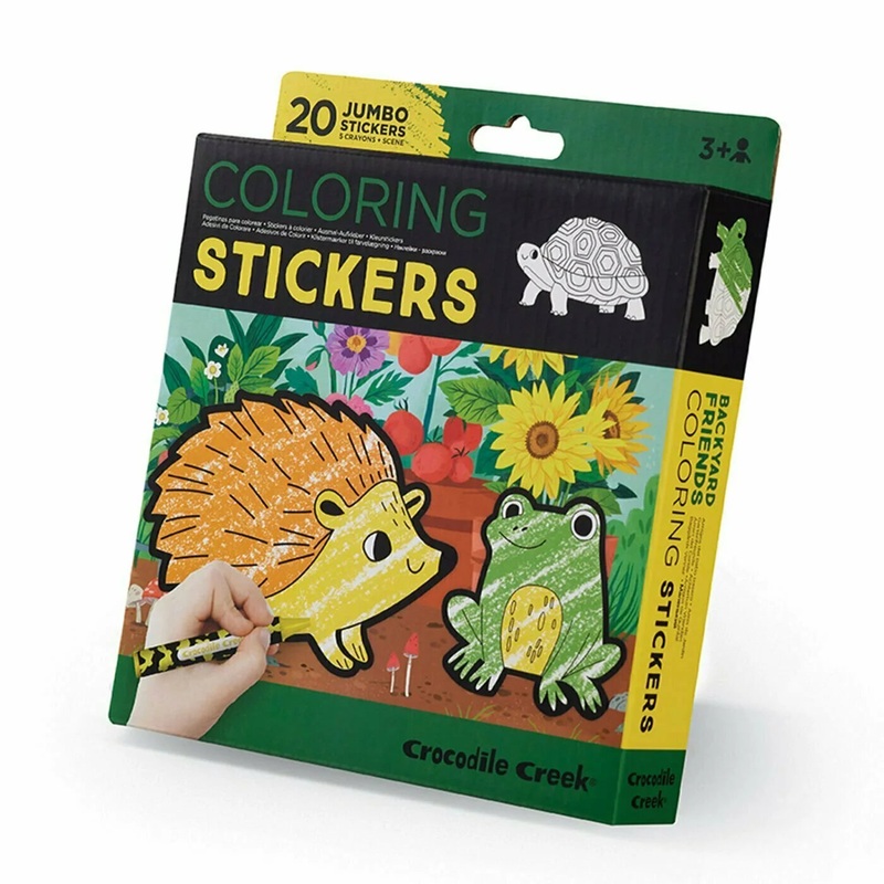 Crocodile Creek –  Colouring Stickers – Backyard Friends