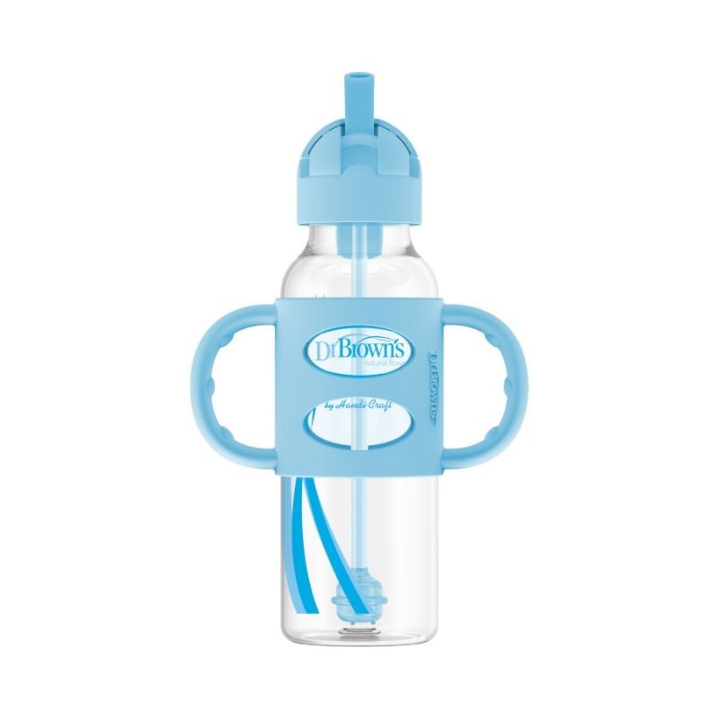 Milestones Narrow Sippy Straw Bottle with Silicone Handles