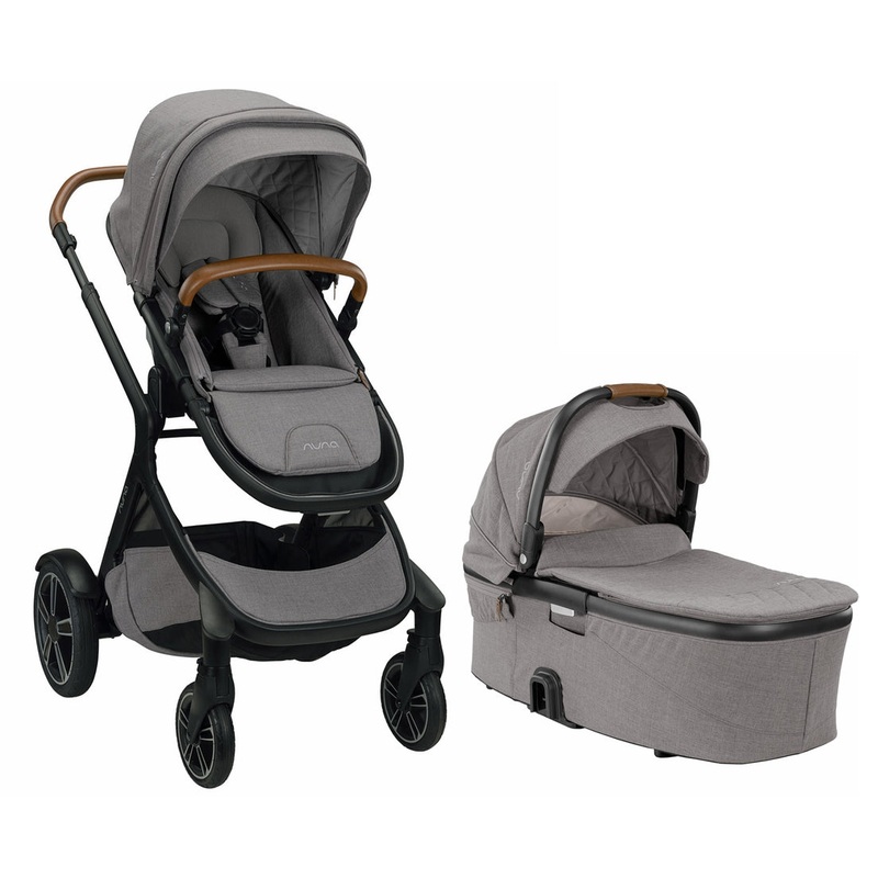 Nuna DEMI Grow Stroller + Bassinet Bundle – Frost