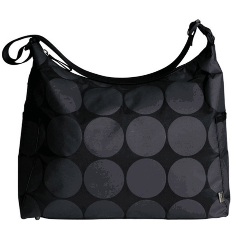 OiOi Dot with Lime Interior Hobo Diaper Bag